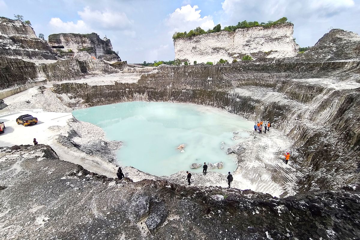 Tambang batu kapur di lokasi korban meninggal