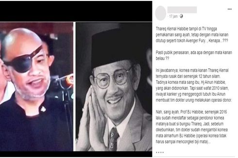 [HOAKS] BJ Habibie Donor Kornea Mata untuk Putranya, Thareq Kemal