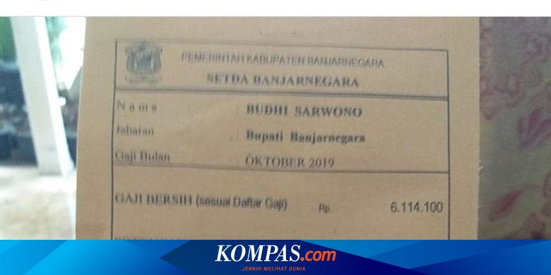 Slip Gaji Bupati Diunggah Di Instagram Pemkab Banjarnegara Ini Jumlahnya
