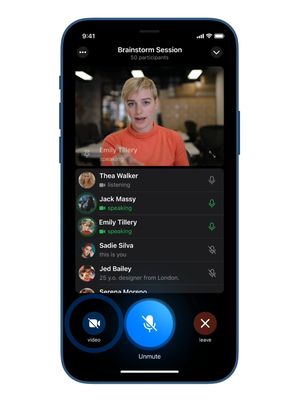 Ilustrasi group video call di Telegram.