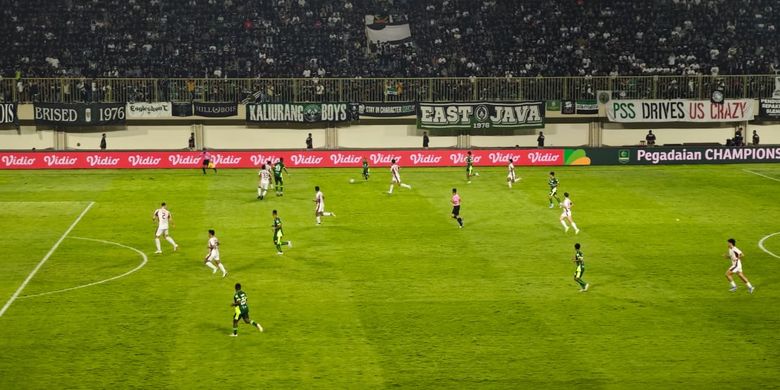 Suasana laga final Championship Liga 2 2025-2026 PSS vs Garudayaksa FC di Stadion Maguwoharjo, Sleman, DI Yogyakarta, Sabtu (9/5/2026).