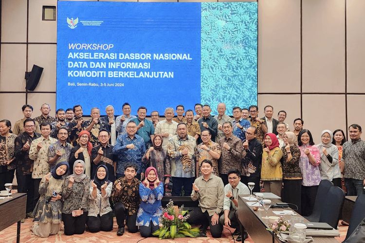 Workshop Akselerasi Kesiapan Dasbor Nasional Data dan Informasi Komoditas Berkelanjutan di Bali, Selasa (4/6/2024).
