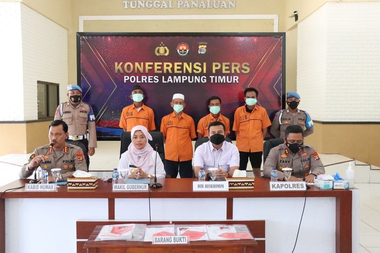 Para pelaku mafia tanah yang telah menjual lahan milik Pemerintah Provinsi (Pemprov) Lampung, Rabu (23/11/2022).