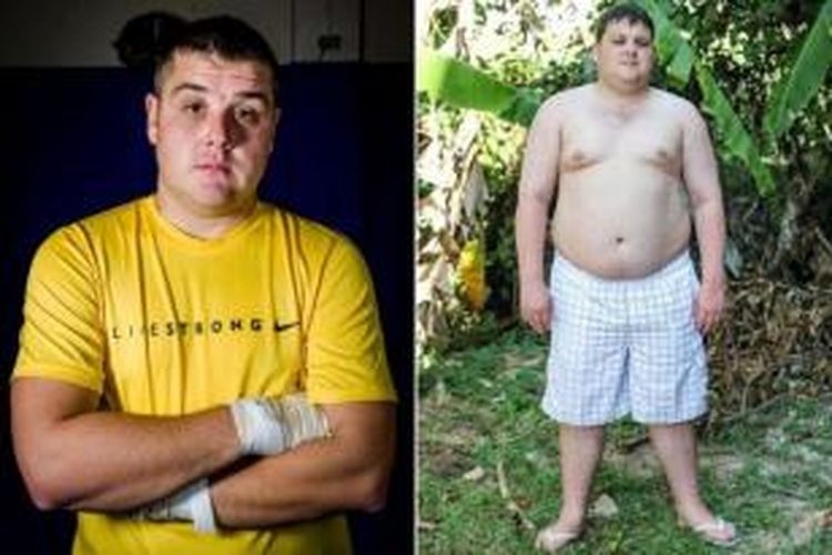 Bobot badan Ross Connor (33) pernah mencapai 133 kilogram. Setelah mengikuti program penurunan berat badan di Thailand, bobot badannya menyusut hingga 82 kilogram.