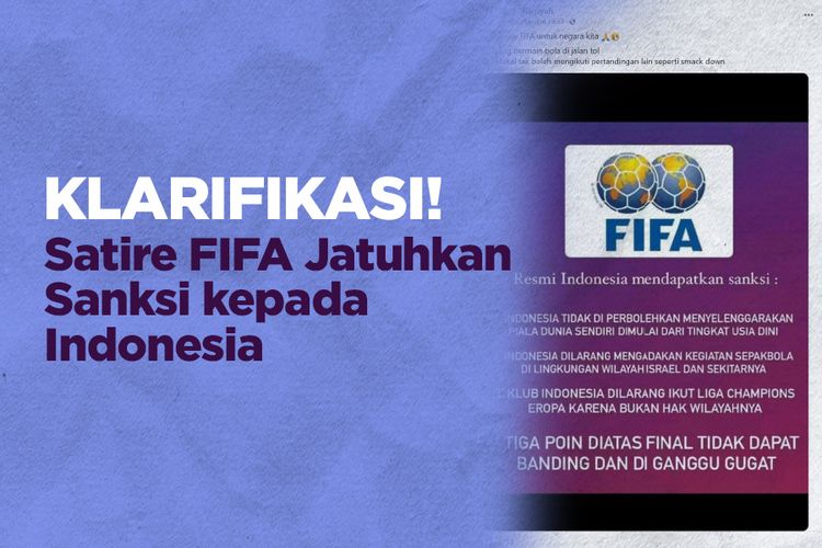Klarifikasi! Satire FIFA Jatuhkan Sanksi kepada Indonesia
