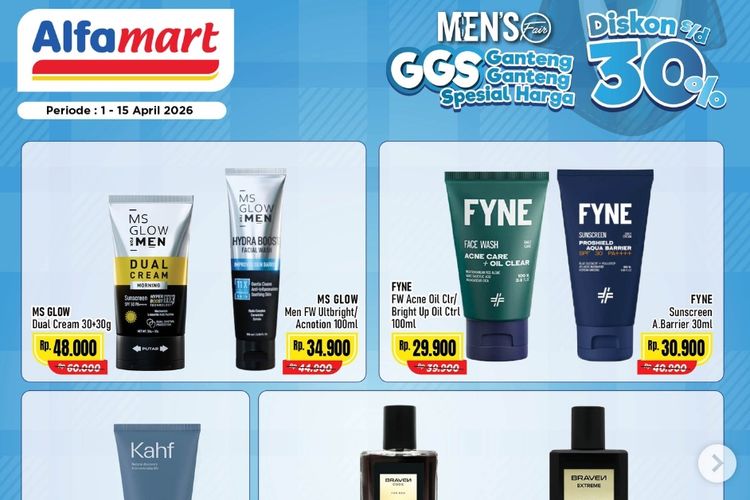 Promo Alfamart Hari Ini 7 April 2026, Produk Kebutuhan Pria Diskon hingga 30 Persen