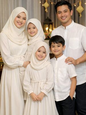 Tren baju lebaran keluarga modern minimalis