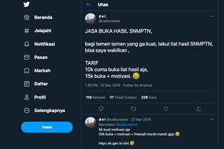 Ramai soal Jasa Buka Hasil SNMPTN 2021 di Twitter, Ini Kata LTMPT