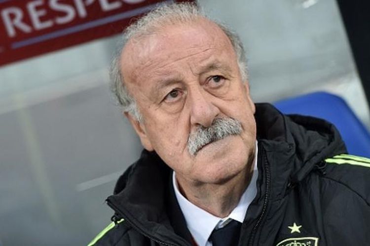 Pelatih tim nasional Spanyol, Vicente Del Bosque. 