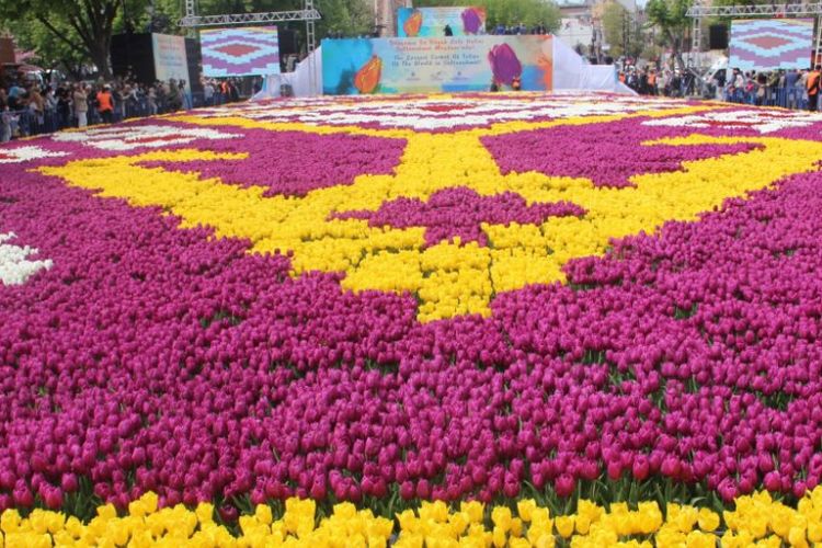 Ladang tulip terbesar sedunia di Istanbul, Turki.