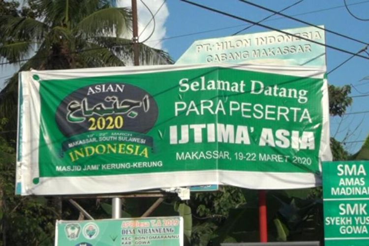 IJTIMA DUNIA 2020 yang dihadiri ratusan Warga Negara Asing (WNA) akan tetap dilanjutkan oleh panitia meski telah beberapa kali mendapat permintaan penundaan oleh pemerintah Kabupaten Gowa, Sulawesi Selatan ditengah ancaman wabah virus corona. Rabu, (18/3/2020).