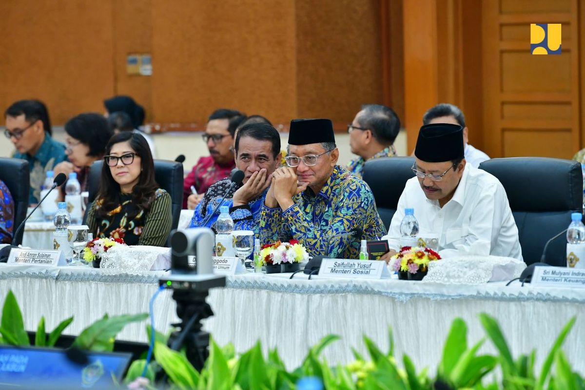 Menteri PU Dody Hanggodo saat menghadiri Exit Meeting BPK RI di Jakarta, Rabu (21/5/2025).