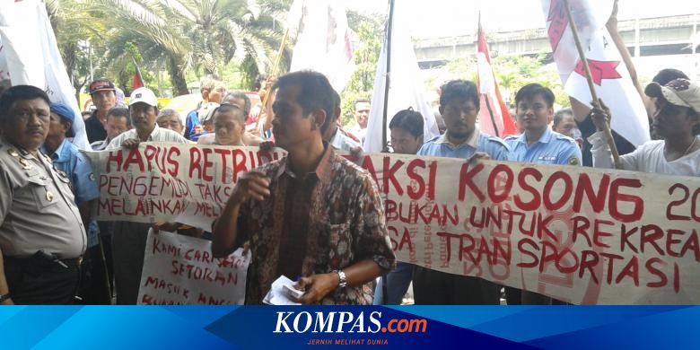 Masuk Ancol  Dikenai Tarif Sopir Taksi Demo di Pintu  Masuk 