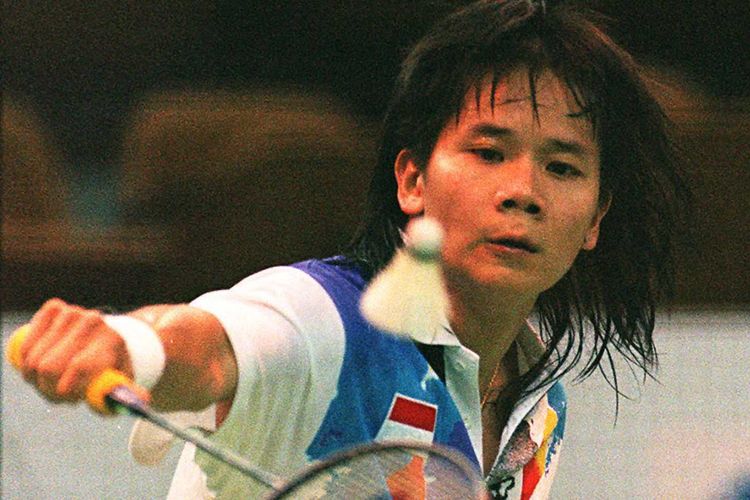 Ardy B Wiranata, saat tampil di ajang Thomas Cup di Hongkong. Gambar diambil pada 21 Mei 1996. 
