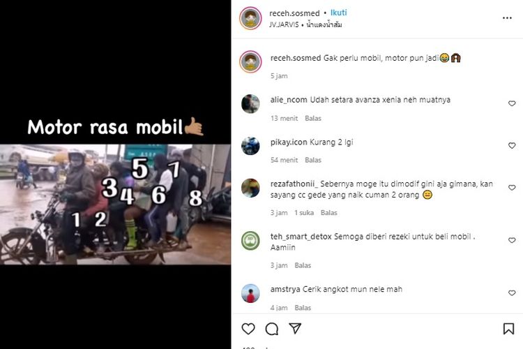 Motor modifikasi yang bisa angkut delapan penumpang