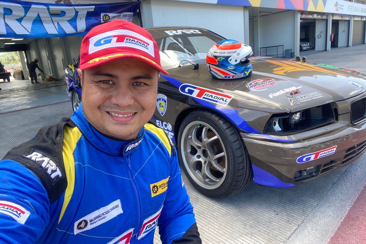 Drifter Valentino Ratulangi turut ramaikan Track Day Mandalika 2022 di Sirkuit Mandalika, Lombok, akhir pekan lalu