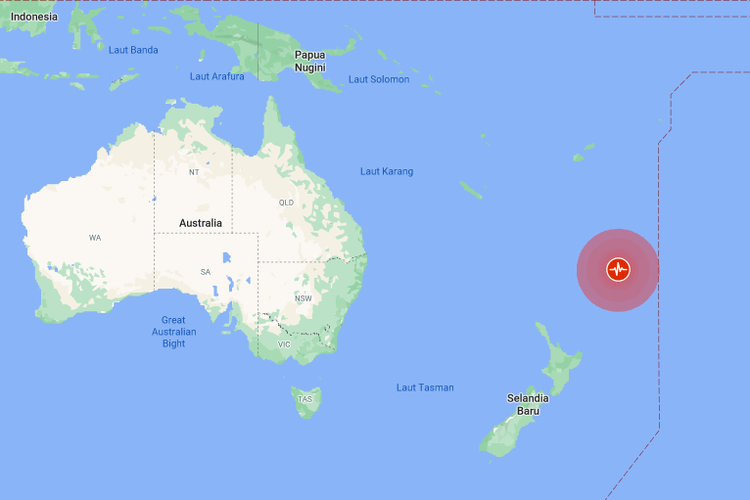 Gempa M 8,1 picu tsunami di Selandia Baru. Tidak berdampak pada Indonesia.