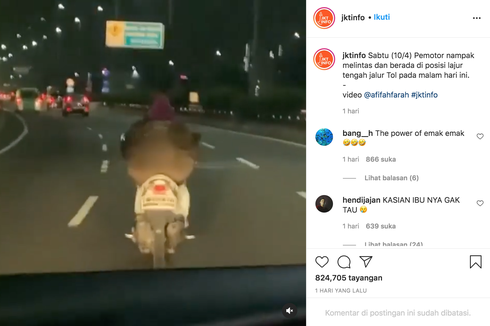 Polisi Amankan Wanita Pengendara Motor yang Masuk Jalan Tol di Angke