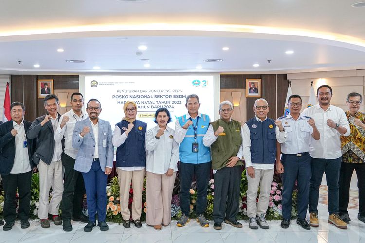 Penutupan dan Konferensi Pers Posko Nasional Sektor Energi dan Sumber Daya Mineral (ESDM) Periode Nataru 2023/2024.