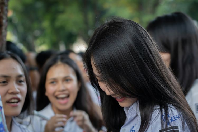 Gambar siswa di salah satu SMK di Indonesia. 
