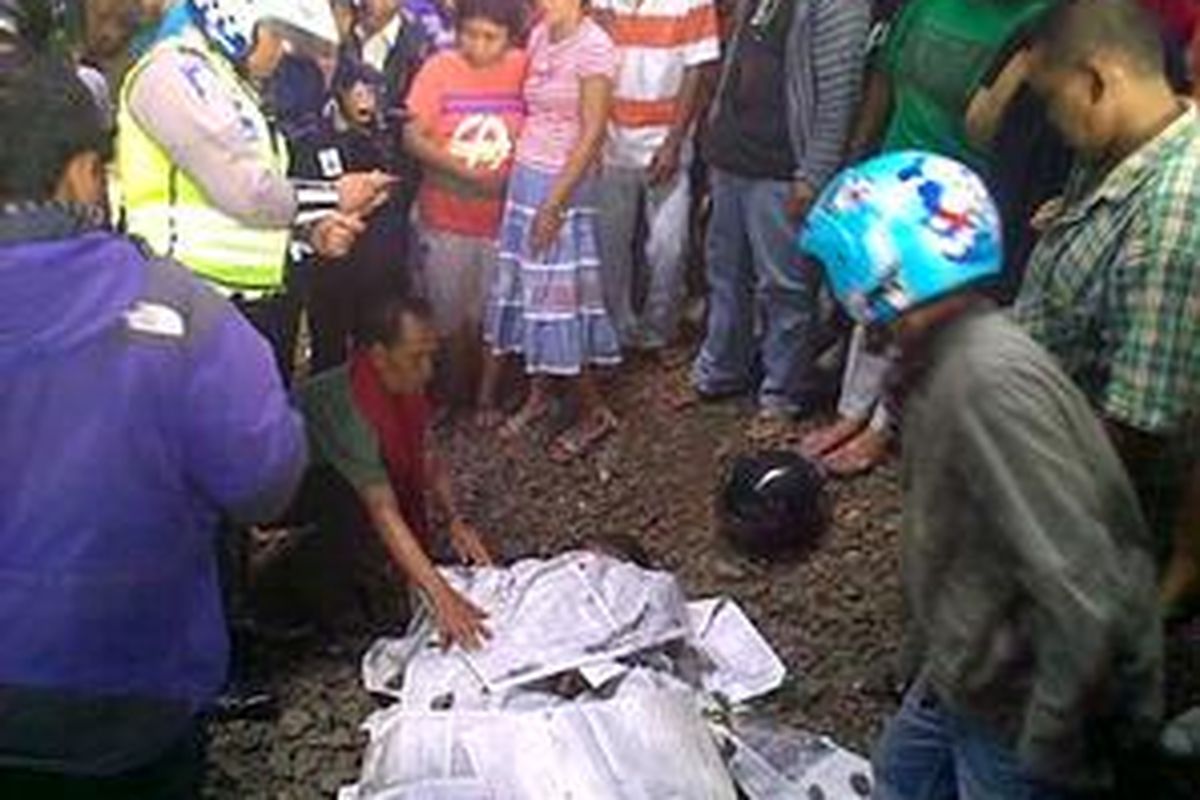 Korban tewas tertabrak kereta