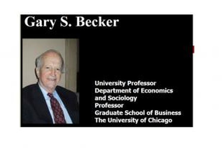 Gary Becker, penerima Nobel Ekonomi 1992, meninggal pada usia 83 tahun, Sabtu (3/5/2014). Dia adalah ekonom yang mengaitkan prinsip ekonomi dengan kehidupan sosial, mulai dari kriminalitas, diskriminasi, hingga kehidupan keluarga. 
