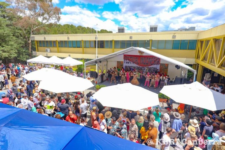 Suasana perhelatan Festival Indonesia 2018 yang digelar di Canberra, Australia, pada Sabtu pekan lalu (17/11/2018).