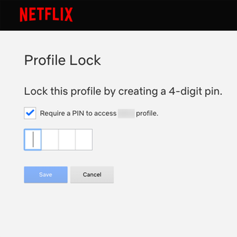 Fitur kunci PIN untuk mengamankan profil di Netflix supaya tidak bisa diakses orang lain pengguna akun yang sama.