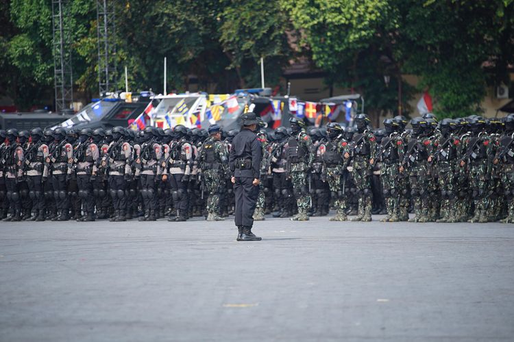 7.000 Personel Polri Ikuti Geladi Bersih Apel Gelar Pasukan Pengamanan Pelantikan Presiden