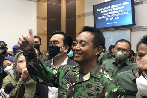 Komisi I DPR Sambangi Kediaman Calon Panglima TNI Andika Perkasa di Senayan Sore Ini