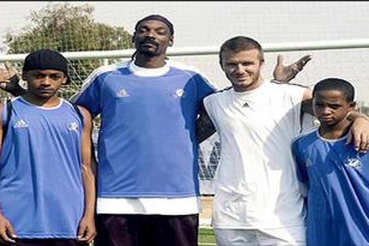 David Beckham dan keluarga Snoop Dogg