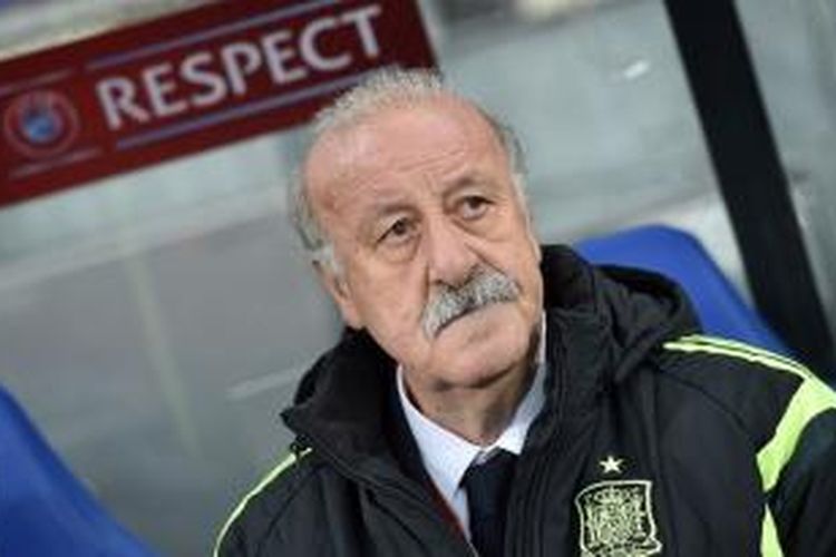 Pelatih tim nasional Spanyol, Vicente Del Bosque. 