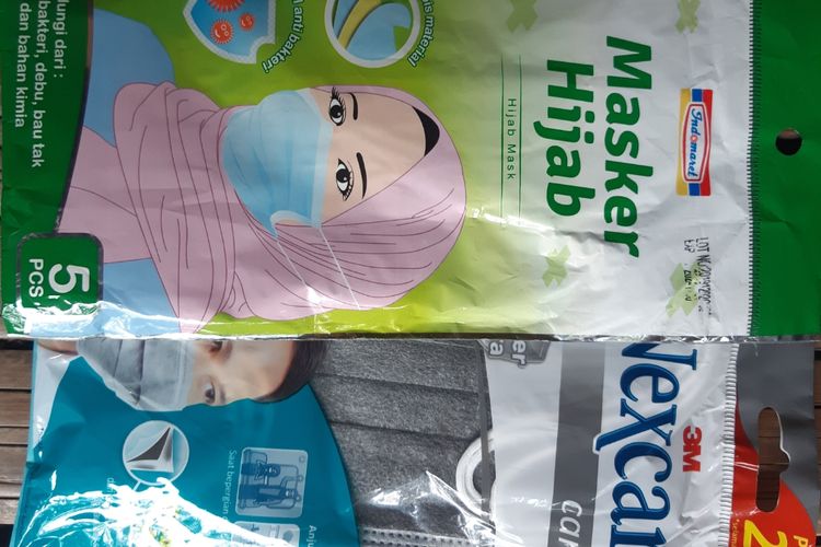 Contoh masker yang dijual di Indomaret 