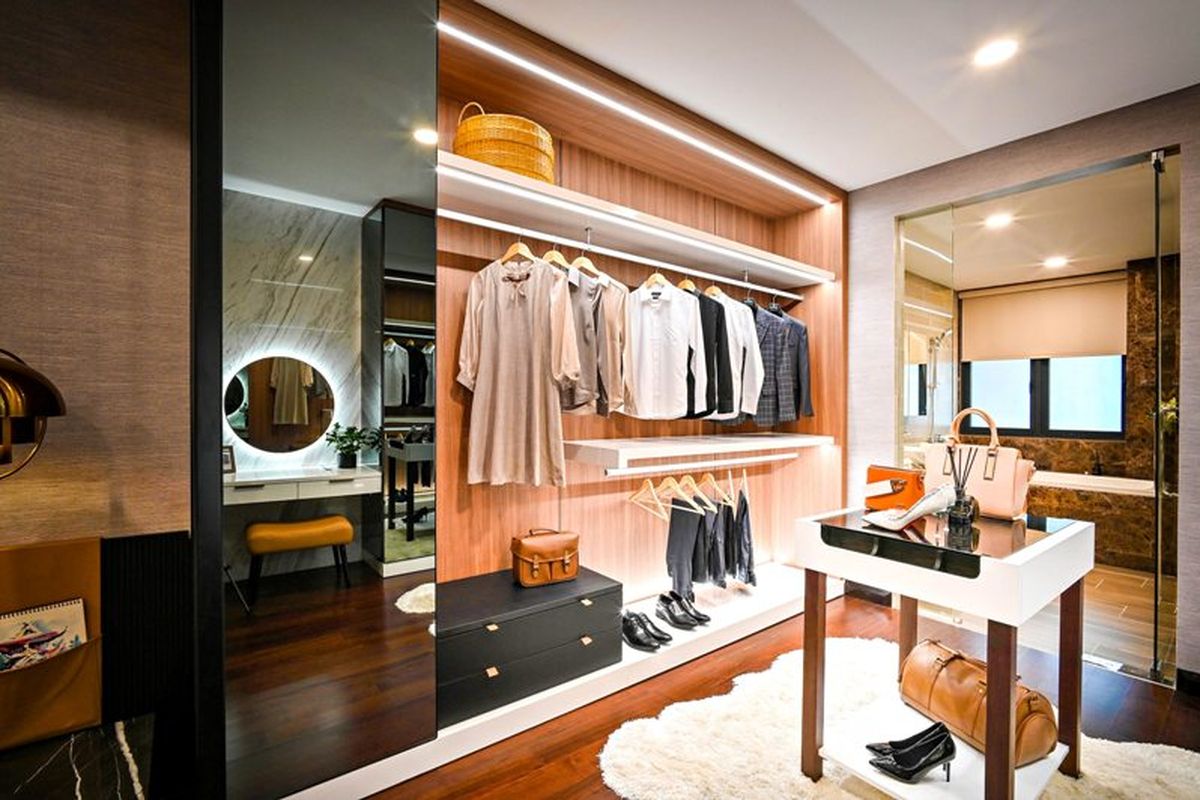 Pencahayaan di Walk-in closet