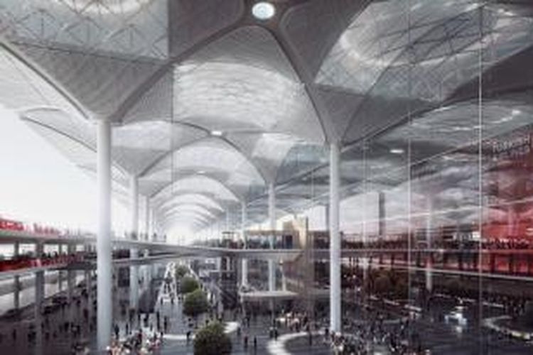 Proyek tersebut ditargetkan sebagai terminal bandara terbesar di dunia, dengan luas lantai kotor hampir 1.000.000 meter persegi. 