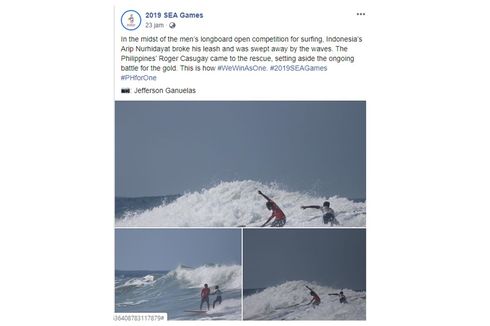 SEA Games 2019, Kisah Atlet Surfing Filipina Selamatkan Atlet Indonesia yang Tergulung Ombak