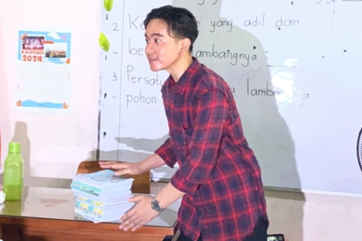 Wakil Presiden Terpilih, Gibran Rakabuming Raka, di Surabaya, Kamis (1/8/2024).