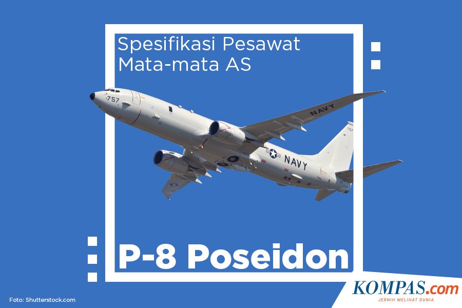 INFOGRAFIK: Spesifikasi Pesawat Mata-mata AS P-8 Poseidon yang Ditolak Masuk Indonesia
