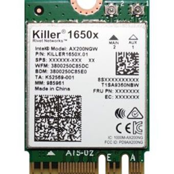Killer AX1650 NIC dengan Wi-Fi 6, salah satu produk hasil kemitraan Intel dan Rivet Networks.  