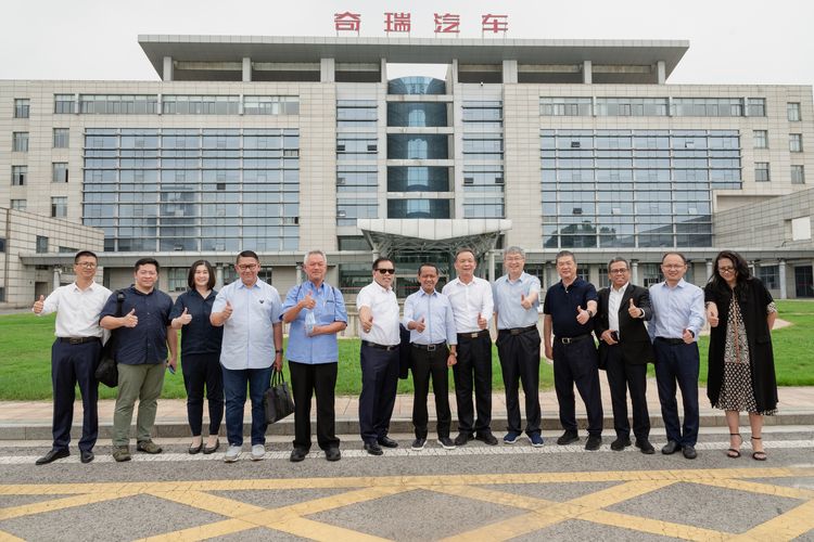 Rombongan delegasi pemerintah Indonesia berkunjung ke kantor pusat Chery Automobile di Wuhu, China.
