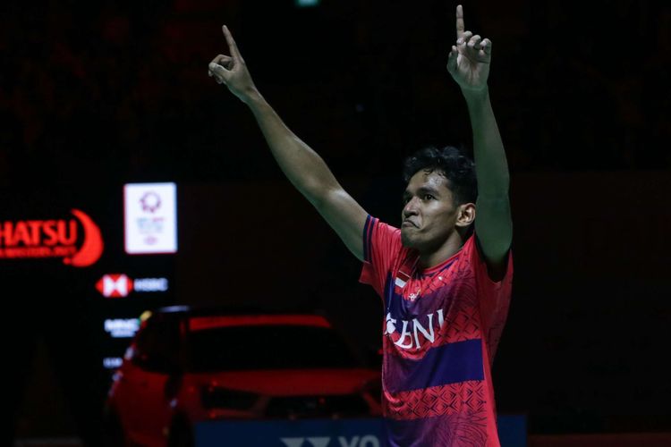 Tunggal putra Indonesia Chico Aura Dwi Wardoyo. Chico berhasil naik delapan peringkat seusai mencapai final Indonesia Masters 2023 di Istora Senayan, Jakarta, Minggu (29/1/2023). (foto stok)