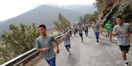 Sosialisasi Asian Games 2018 melalui Fun Run di Bhutan beberapa waktu lalu