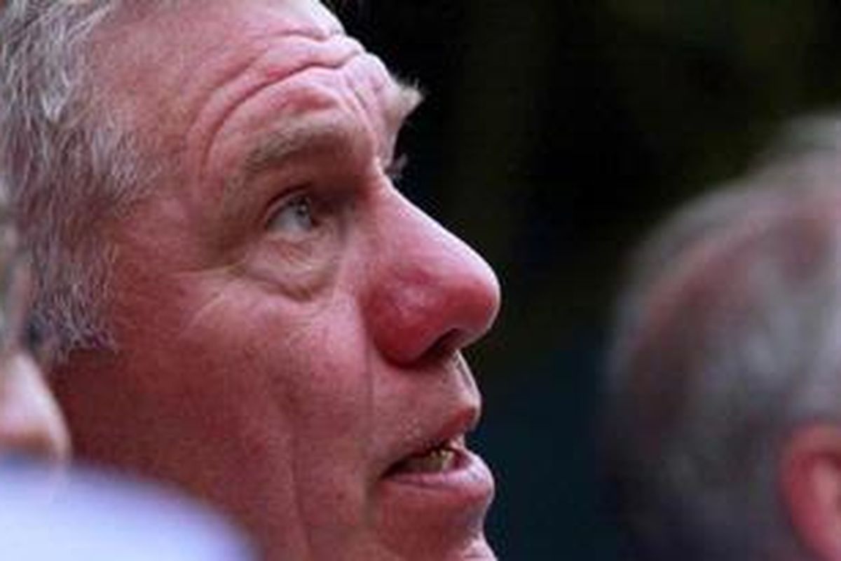 Pelatih tim nasional sepakbola Indonesia, Wim Rijsbergen. KOMPAS IMAGES/BANAR FIL ARDHI