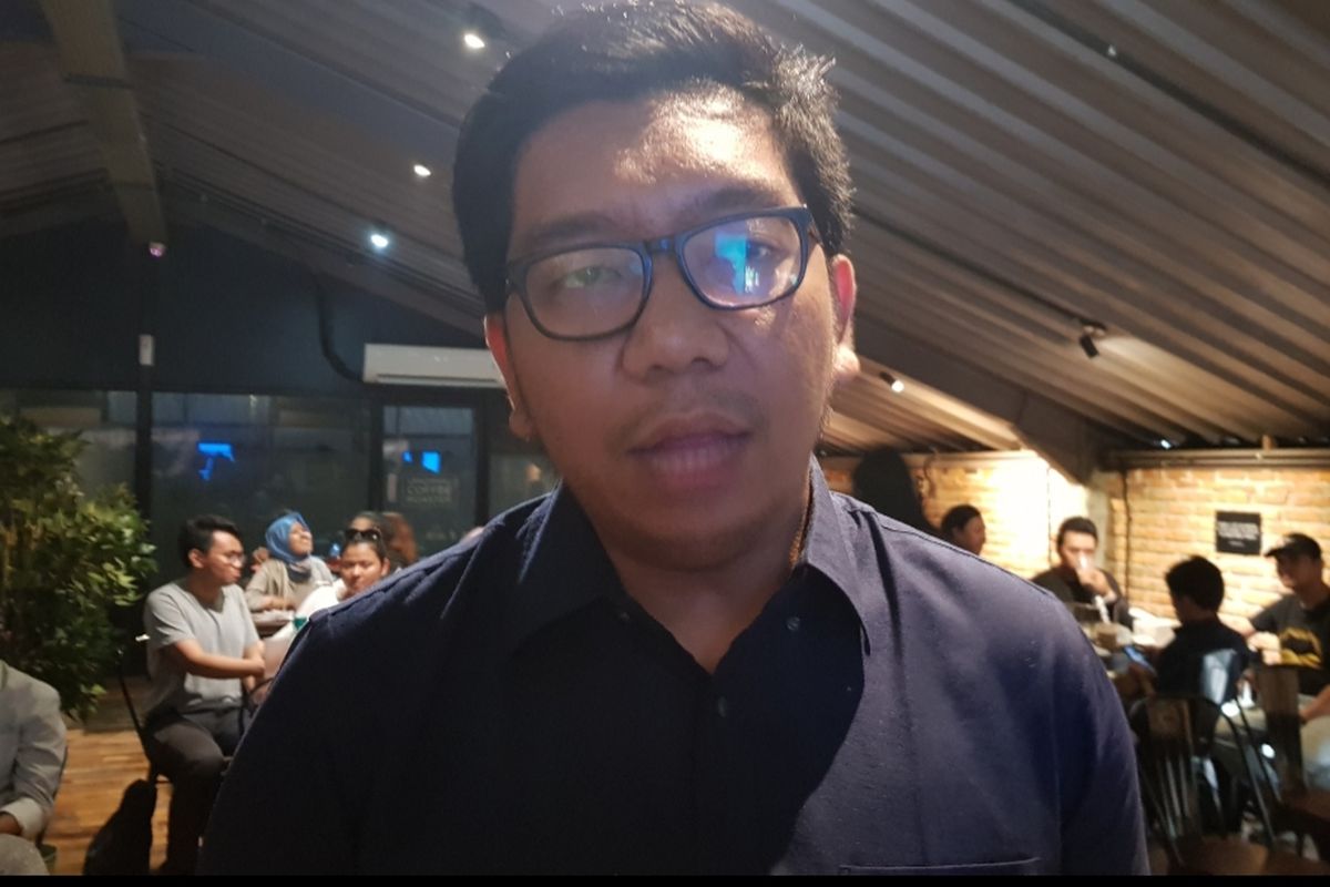 Peneliti ICW Kurnia Ramadhana saat ditemui di kawasan Wahid Hasyim, Jakarta Pusat, Kamis (17/10/2019).