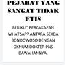 Chat Pribadi dengan ASN Perempuan Tersebar, Sekda Bondowoso Mengaku Bantu Proses Perceraian