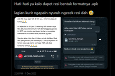 Viral, Unggahan soal Dugaan Modus Penipuan via Pengecekan Resi Format APK, Ini Kata J&T