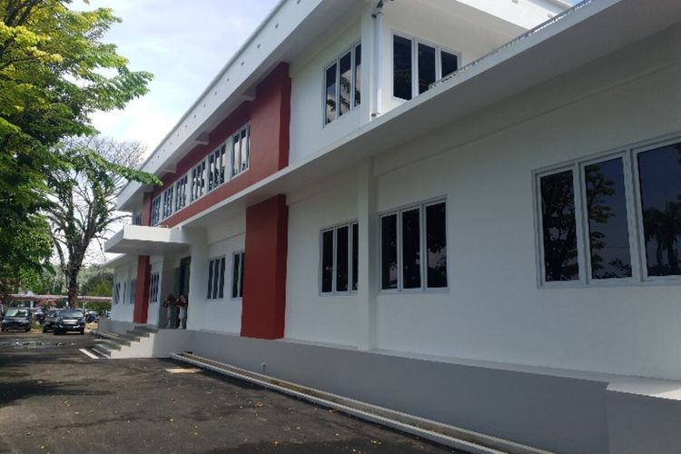 Bekas Kantor KPU Papua yang sebelummya hangus terbakar karena kerusuhan di Kota Jayapura pada 29 Agustus 2019, telah selesai direkontruksi, Papua, Selasa (11/8/2020)