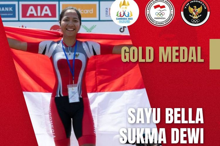 Sayu Bella Sukma Dewi menjadi sosok yang menyumbang emas keempat Indonesia di SEA Games 2023 dari cabang olahraga Cycling-MTB pada Sabtu (6/5/2023).