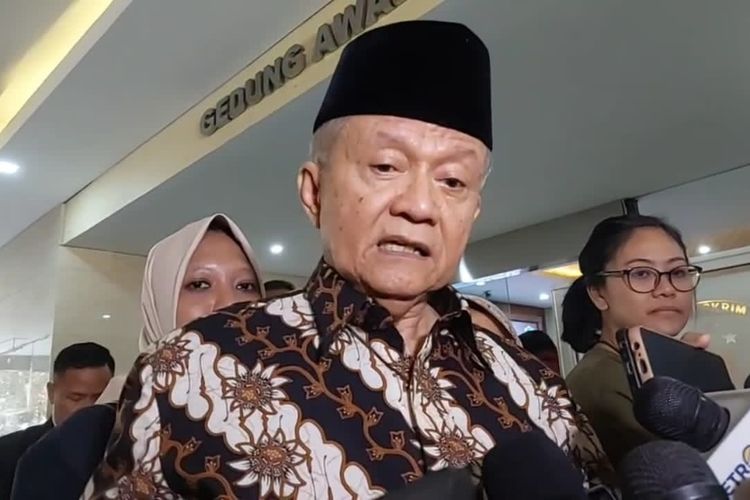Wakil Ketua Majelis Ulama Indonesia (MUI) Anwar Abbas mendatangi Gedung Bareskrim Mabes Polri, Jakarta, Rabu (30/8/2023).
