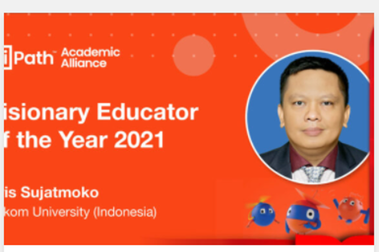 Dosen Fakultas Teknik Elektro Telkom University Kris Sujatmoko berhasil meraih penghargaan sebagai Visionary Educator 2021.